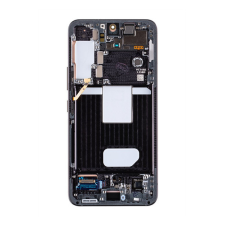 Samsung SM-S901B Galaxy S22 kompatibilis LCD kijelző + érintő, kerettel, fekete mobiltelefon, tablet alkatrész