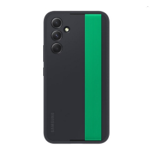 Samsung szilikon telefonvédő (matt + kézpánt) FEKETE Samsung Galaxy A54 5G (SM-A546) tok és táska