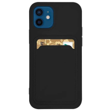 Samsung Szilikon tok bankkártyatartóval Samsung Galaxy A22 4G fekete tok és táska
