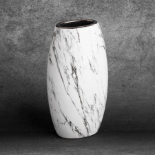  Sana kerámia váza márványos mintával Fehér 13x9x25 cm dekoráció