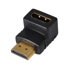 SANDBERG 508-61 Csatlakozó - HDMI 2.0 angled adapter plug (90 fokos HDMI adapter; fekete) kábel és adapter
