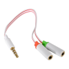 SANDBERG Headset adapter 1x4 pin 3,5 mm jack > 2x3 pin 3,5 mm jack (fehér)