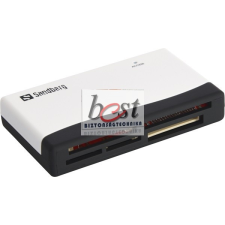 SANDBERG Kártyaolvasó - Multi Card Reader (fehér-fekete; USB; SD;SDHC;SDXC;XD;MS;CF) kártyaolvasó