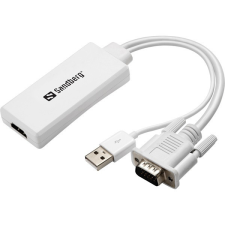 SANDBERG Kijelző konverter, VGA+Audio to HDMI Converter kábel és adapter