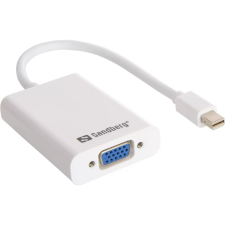 SANDBERG Mini DisplayPort VGA/D-Sub + Jack Átalakító Fehér 10cm 509-05 kábel és adapter