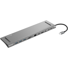 SANDBERG Notebook Dokkoló - USB-C All-in-1 Docking Station (USB-C bem. / HDMI+DP+Dsub+USB3.0+USB-C+RJ45+Audio+SD kim.) laptop kellék