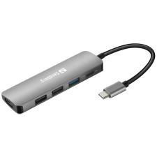 SANDBERG Notebook Dokkoló - USB-C Dock HDMI+3xUSB+PD 100W (USB-C bemenet; HDMI+USB-C+1xUSB-A3.0+2xUSB-A2.0 kimenet) laptop kellék