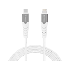 SANDBERG USB-C apa - USB-C/Lightning apa 3.1 Adat és töltő kábel - Fehér (2m) kábel és adapter