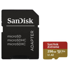 Sandisk 121587, MICROSD EXTREME KÁRTYA 256GB, 190/130 MB/s, A2 C10 V30 UHS-I U3 memóriakártya