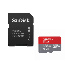 Sandisk 128GB microSDHC Ultra Class 10 UHS-I A1 + adapterrel memóriakártya