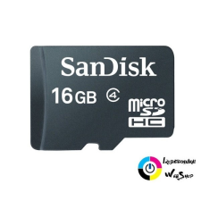Sandisk 16GB microSDHC Sandisk CL4 + adapter (SDSDQM-016G-B35A) memóriakártya