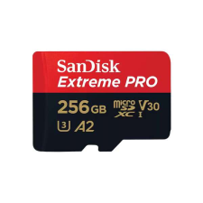 Sandisk 214505 MicroSD Extreme Pro kártya 256GB, 200/140 MB/s, A2 C10 V30 UHS-I U3 memóriakártya
