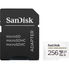 Sandisk 256GB Micro SDXC memória kártya Sandisk High Endurance CL10 U3 V30 + adapter  (SDSQQNR-256G-GN6IA... memóriakártya