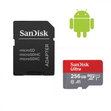 Sandisk 256GB microSDHC Ultra Class 10 UHS-I A1 (Android) + adapterrel memóriakártya