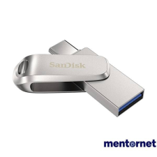 Sandisk 256GB USB3.1/Type-C Dual Drive Luxe Ezüst (186465) Flash Drive pendrive
