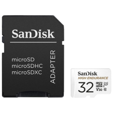 Sandisk 32GB Micro SDHC memória kártya Sandisk High Endurance CL10 U3 V30 + adapter  (SDSQQNR-032G-GN6IA / 183565) (SDSQQNR-032G-GN6IA) memóriakártya