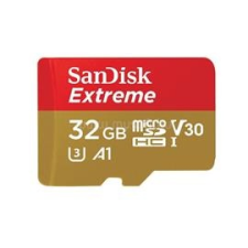Sandisk 32GB microSDHC Extreme U3 V30 UHS-I Class 10 (SDSQXAF-032G-GN6MA / 173420) (SDSQXAF-032G-GN6MA) memóriakártya