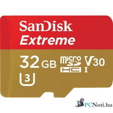 Sandisk 32GB SD micro ( SDHC Class 10) Extreme UHS-I V30 memória kártya adapterrel memóriakártya
