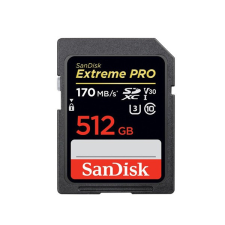 Sandisk 512GB SDXC Class 10 U3 V30 Extreme Pro memóriakártya