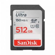 Sandisk 512GB SDXC Ultra UHS-I Class 10 UHS-I (SDSDUNC-512G-GN6IN) memóriakártya
