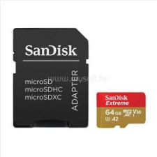 Sandisk 64GB microSDXC Extreme CL10 A2 V30 + adapter (SDSQXAH-064G-GN6MA) memóriakártya