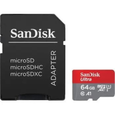 Sandisk 64GB microSDXC Sandisk Ultra CL10 A1 + adapter (SDSQUAB-064G-GN6MA / 215421) memóriakártya
