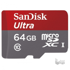 Sandisk 64GB SD micro ( SDXC Class 10) Mobile Ultra UHS-1 memória kártya adapterrel memóriakártya