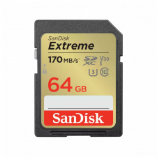 Sandisk 64GB SDXC Extreme Class 10 U3 UHS-I V30 (121579) memóriakártya