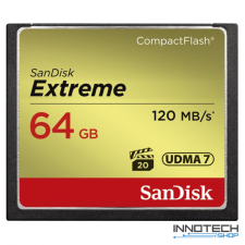 Sandisk cf extreme 64 GB memóriakártya 120mb/s 85mb/s SDCFXSB-064G-G46 (124094) memóriakártya