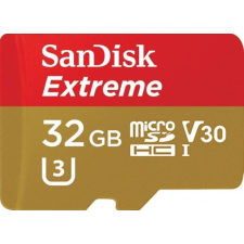 Sandisk Extreme 32GB microSDHC UHS-I memóriakártya + Adapter memóriakártya