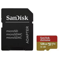 Sandisk Extreme microSDXC V30 A2 128GB + adapter (190MB/s) (121586) memóriakártya