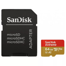 Sandisk Extreme microSDXC V30 A2 64GB + adapter (170MB/s) (121585) memóriakártya