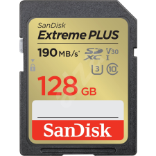 Sandisk Extreme Plus 128GB SDXC UHS-I Memóriakártya + Adapter memóriakártya