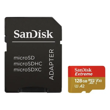 Sandisk Memóriakártya SANDISK microSDXC Extreme U3 V30 128 GB + adapter memóriakártya