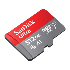 Sandisk Micro SD Ultra android kártya 512Gb, 150MB/s, A1, Class 10, Uhs-I (215424) memóriakártya