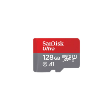 Sandisk MicroSD kártya 128GB Ultra Android (140MB/s, Class 10 UHS-I, A1) + adapter memóriakártya