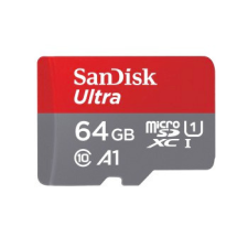 Sandisk Ultra Android microSDXC 64GB 140MB/s A1 Class 10 UHS-I + adapter memóriakártya