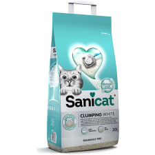 Sanicat Clumping White Cotton Fresh csomósodó, fehér macskaalom (Illatmentes) 10 l macskaalom
