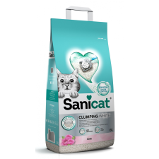 Sanicat macskaalom Clumping White rose fehér csom. bentonit 8l macskaalom