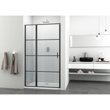 Sanotechnik ELITE BLACK OSZTOTT NYÍLÓAJTÓ 120x195CM kád, zuhanykabin