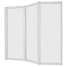 Sanotechnik KÁDPARAVÁN HÁROMRÉSZES (40+40+40)X121CM 4MM, VÍZTISZTA, FEHÉR PROFIL, HARMONIKÁS kád, zuhanykabin