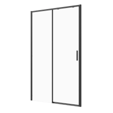 Sanotechnik Sanoslim tolóajtó 140 cm matt fekete kád, zuhanykabin
