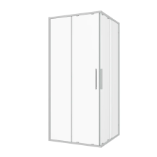 Sanotechnik Sanoslim zuhanyajtó sarokkabinhoz 90 cm króm kád, zuhanykabin