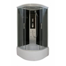 Sanotechnik Sanotechnik VITA íves fekete hidromasszázs zuhanykabin 90x90x215 cm CL97 kád, zuhanykabin
