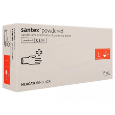 SANTEX / IDEAL Púderezett Latex kesztyű TXT 100db L védőkesztyű