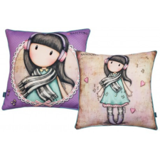 Santoro Gorjuss párna, díszpárna - 40x40 cm - beige-lila lakástextília
