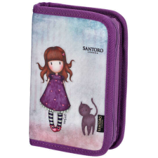 Santoro Gorjuss, tolltartó, klapnis, üres, 14x21x4cm, Purrrrrfect Pals tolltartó