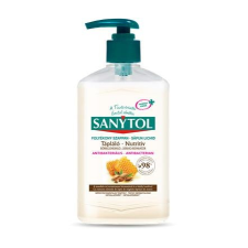 Sanytol Antibakteriális folyékony szappan, 250 ml, SANYTOL &quot;Tápláló&quot;, mandulatej tisztító- és takarítószer, higiénia