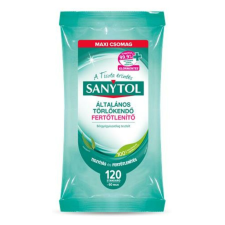 Sanytol Fertőtlenítő törlőkendő, 60 db maxi/120 db standard, SANYTOL (KHT1016) tisztító- és takarítószer, higiénia