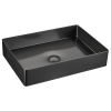 Sapho AURUM mosdó klik-klak lefolyóval, 50x35cm, antracit
